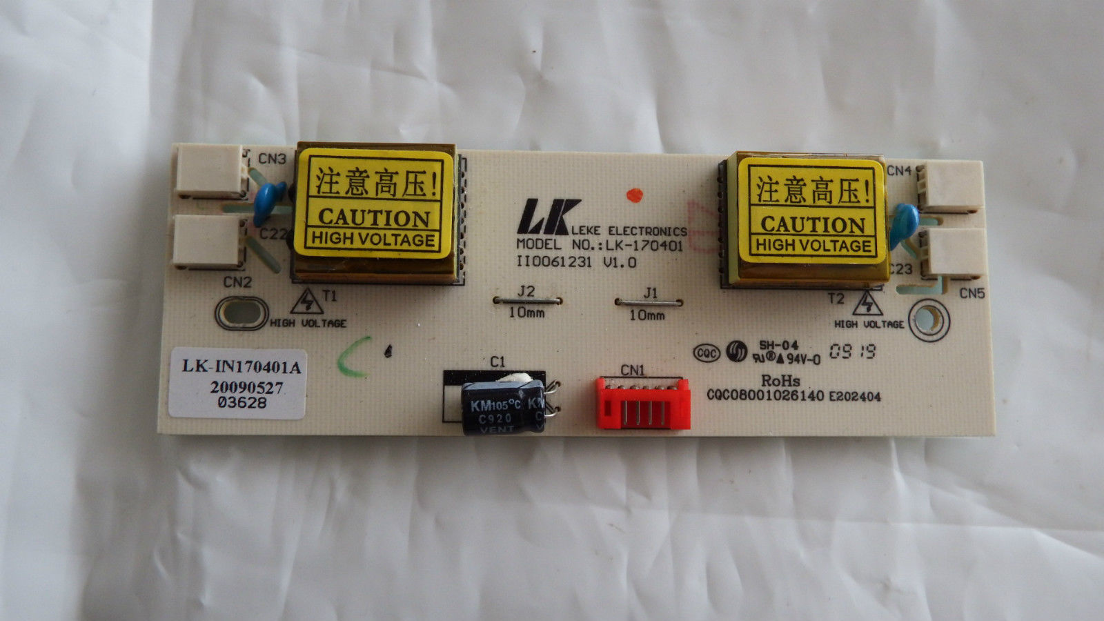 LK-170401,II0061231:Leke LK-IN170401A Backlight Inverter - Click Image to Close